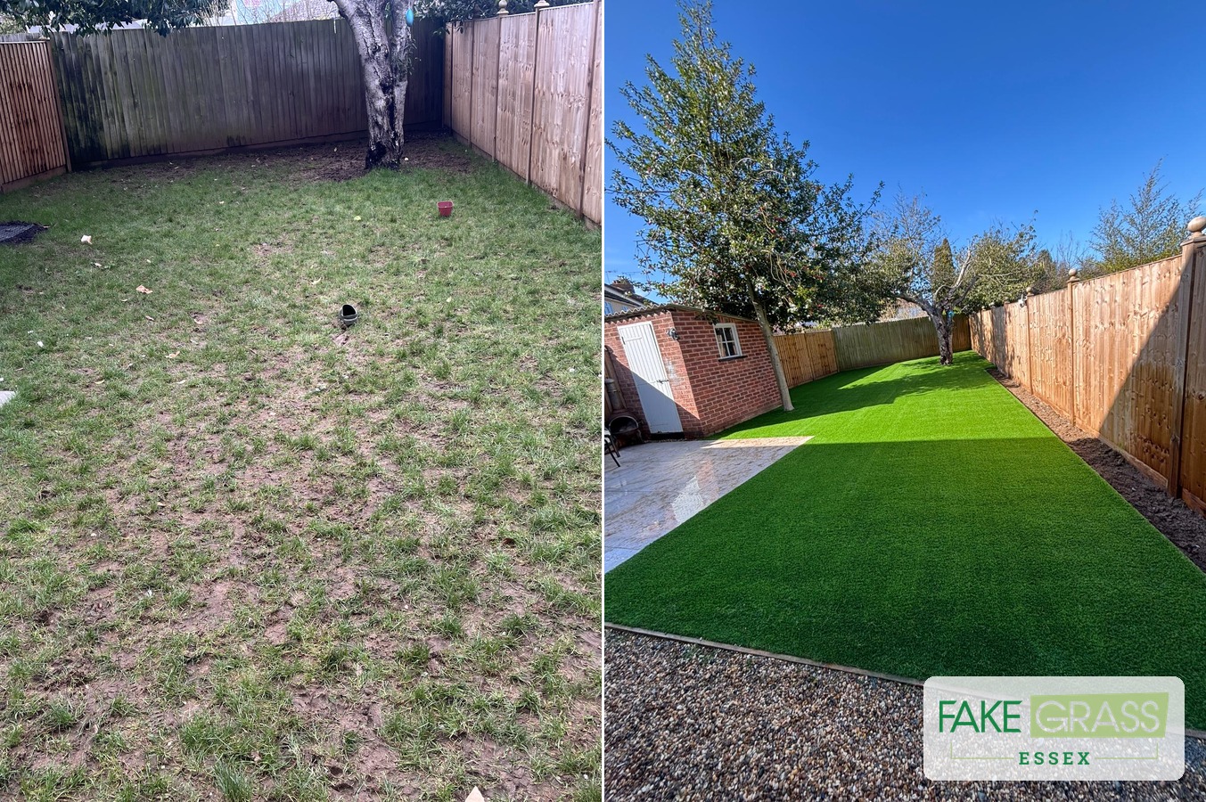 Fake grass installation Leigh-on-Sea Essex