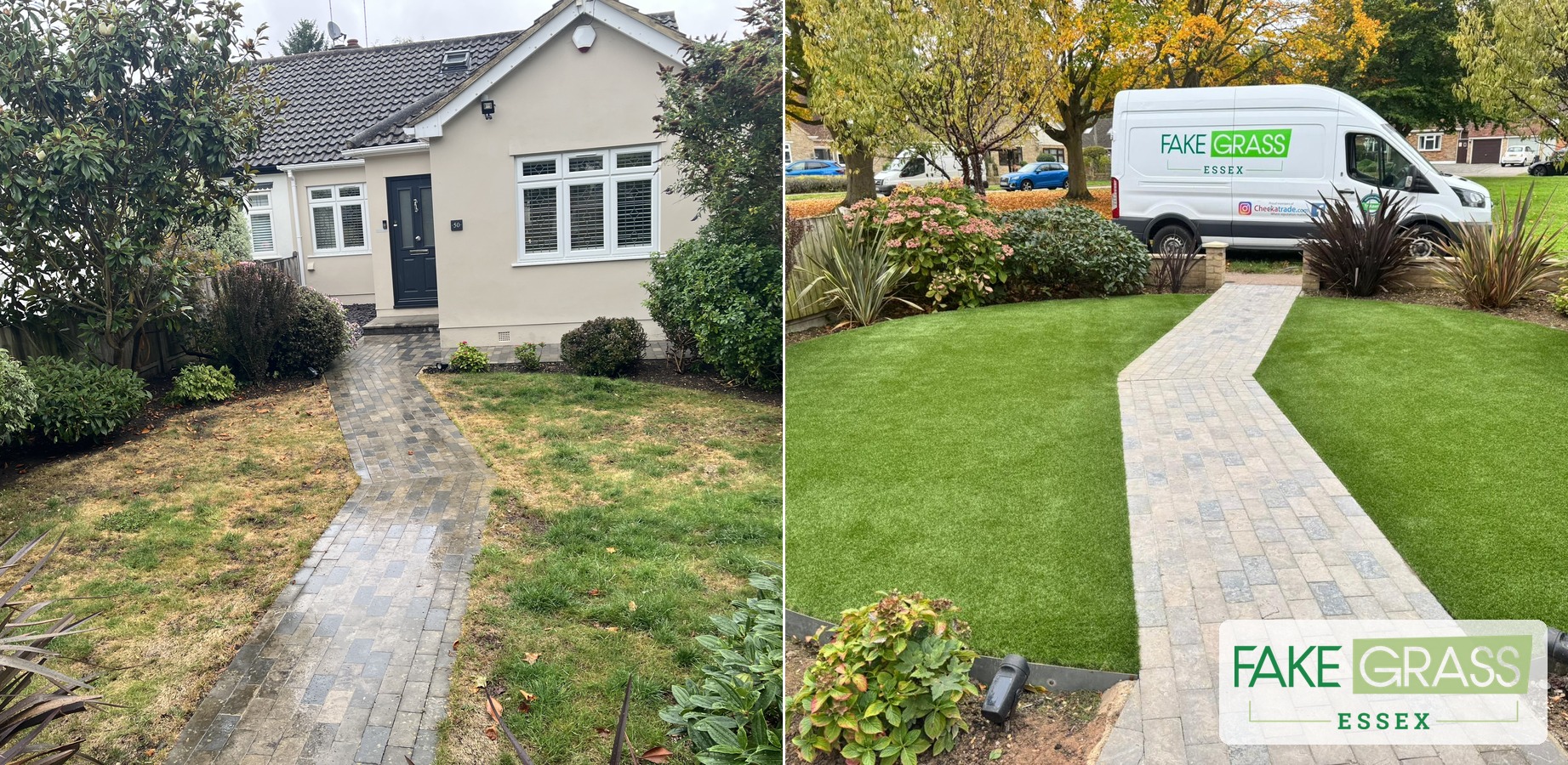 Artificial grass installation Essex