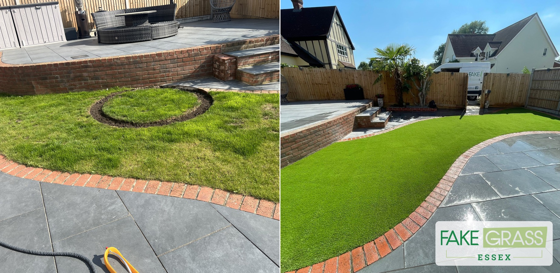 Artificial grass family garden south Essex
