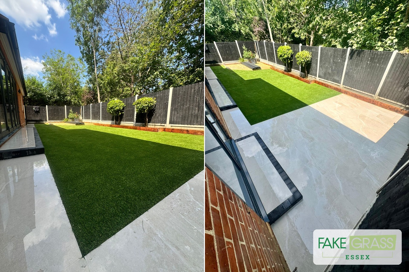 Fake grass front garden Essex